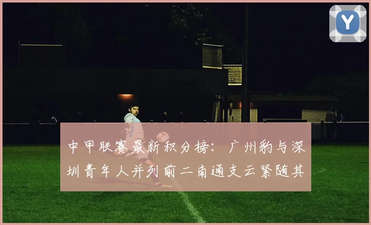 中甲联赛最新积分榜：广州豹与深圳青年人并列前二南通支云紧随其后