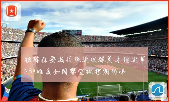 杨瀚森要成顶级进攻球员才能进军NBA难度如同攀登珠穆朗玛峰